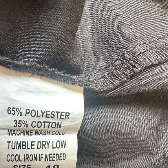 Boy’s Johnnie Leme Button Down Dress Shirt; Black; Size 10 - Picture 3 of 4